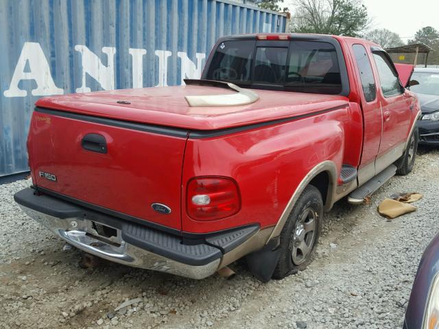 2FTRX07W0XCA78066 - 1999 FORD F150 RED photo 4