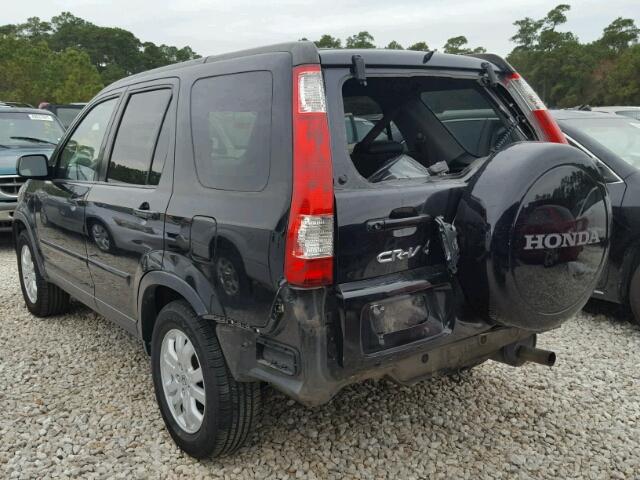 JHLRD78905C011502 - 2005 HONDA CR-V SE BLACK photo 3