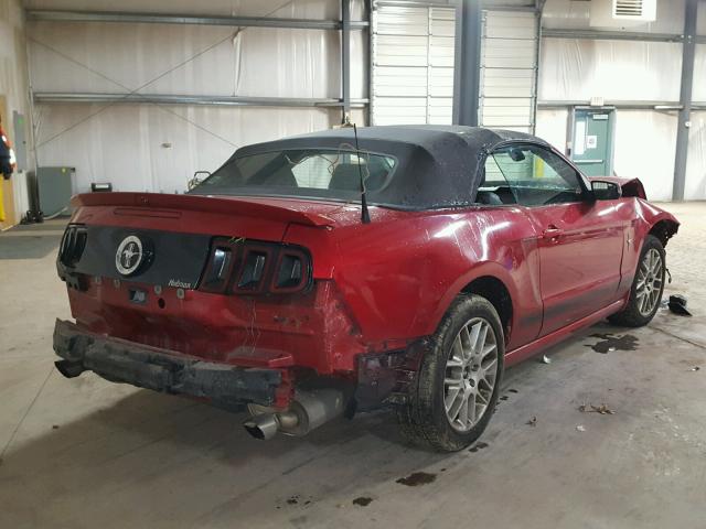 1ZVBP8EM0D5251976 - 2013 FORD MUSTANG RED photo 4