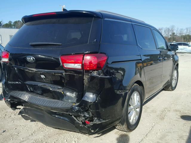 KNDMC5C16F6045105 - 2015 KIA SEDONA EX BLACK photo 4