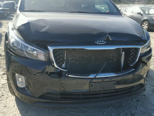 KNDMC5C16F6045105 - 2015 KIA SEDONA EX BLACK photo 9