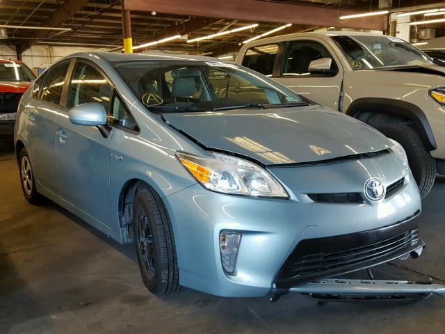 JTDKN3DU5D1691762 - 2013 TOYOTA PRIUS BLUE photo 1