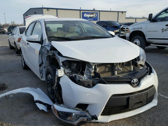 2T1BURHE9EC128378 - 2014 TOYOTA COROLLA L WHITE photo 1