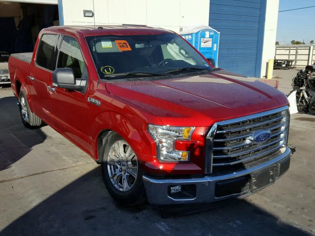 1FTEW1CF6HKC71753 - 2017 FORD F150 SUPER RED photo 1