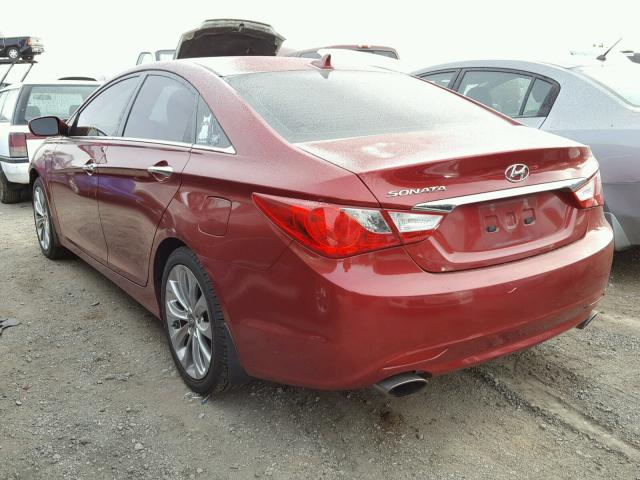 5NPEC4AC4BH165066 - 2011 HYUNDAI SONATA SE RED photo 3