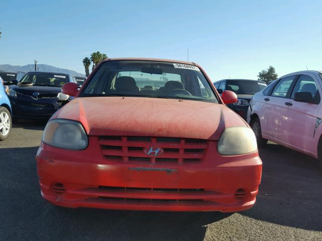 KMHCG45C93U488165 - 2003 HYUNDAI ACCENT GL RED photo 10