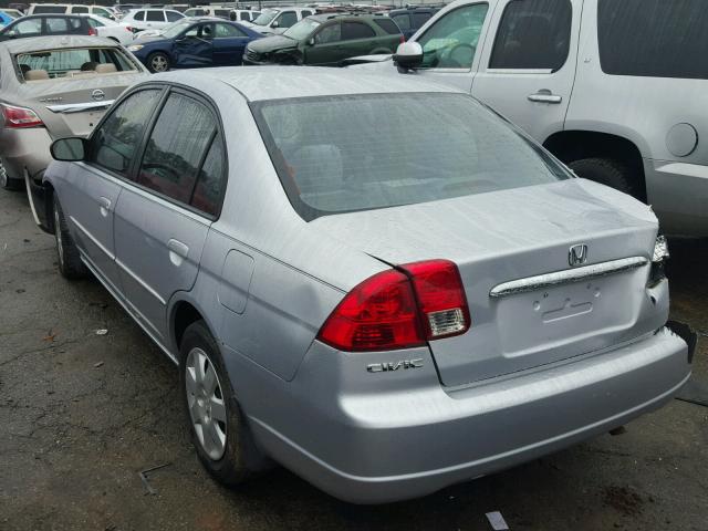 2HGES15583H570369 - 2003 HONDA CIVIC LX GRAY photo 3