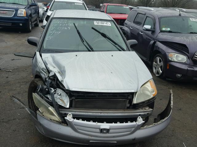 2HGES15583H570369 - 2003 HONDA CIVIC LX GRAY photo 9