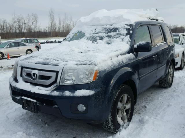 5FNYF48439B027742 - 2009 HONDA PILOT EX BLUE photo 2