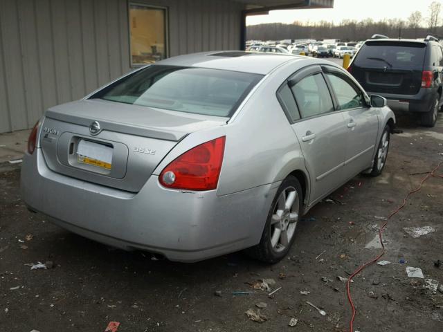 1N4BA41E54C803808 - 2004 NISSAN MAXIMA SE SILVER photo 4