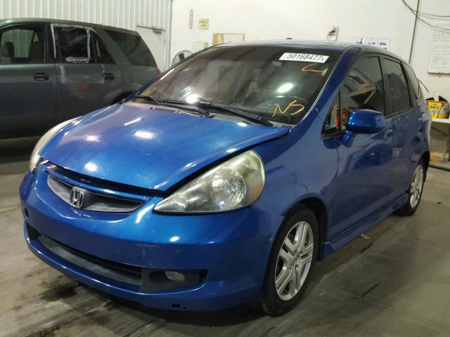 JHMGD38638S049012 - 2008 HONDA FIT SPORT BLUE photo 2