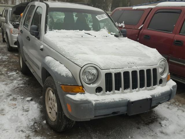 1J4GL48K35W698444 - 2005 JEEP LIBERTY SP GRAY photo 1