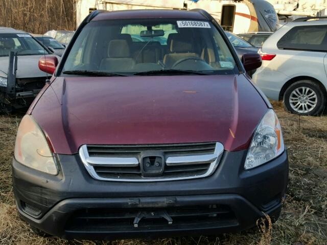 SHSRD78813U160563 - 2003 HONDA CR-V EX BURGUNDY photo 9