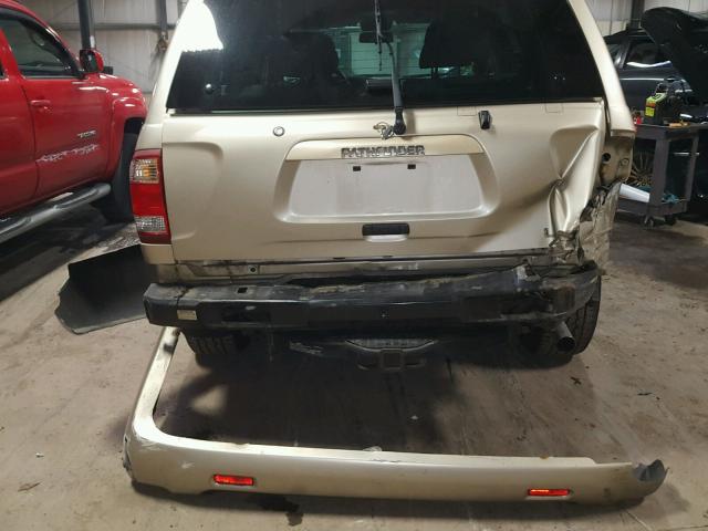 JN8DR09Y61W584438 - 2001 NISSAN PATHFINDER GOLD photo 9