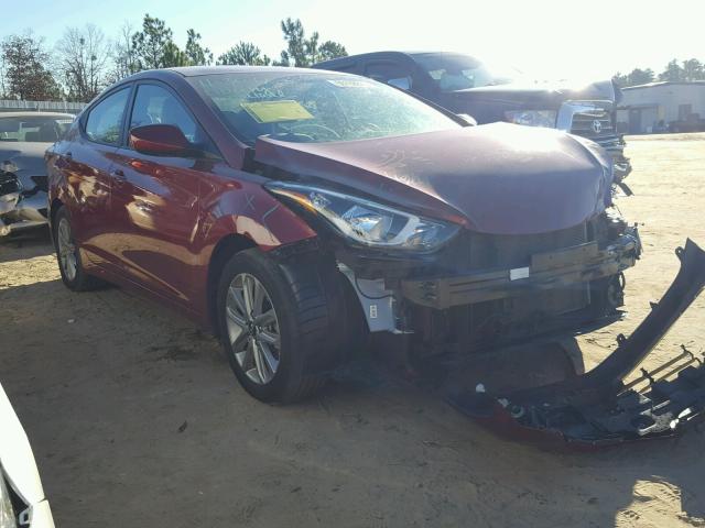 5NPDH4AE0GH654280 - 2016 HYUNDAI ELANTRA SE RED photo 1