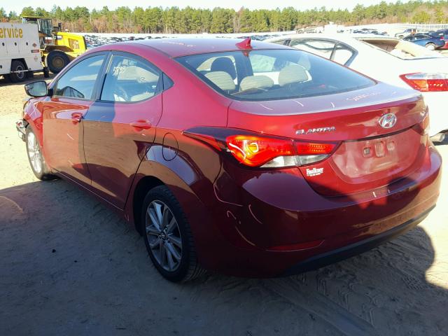 5NPDH4AE0GH654280 - 2016 HYUNDAI ELANTRA SE RED photo 3