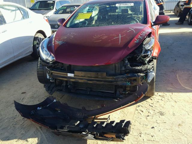 5NPDH4AE0GH654280 - 2016 HYUNDAI ELANTRA SE RED photo 9