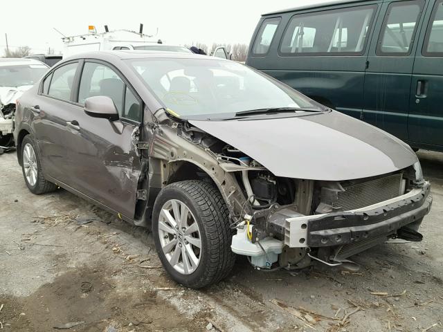 19XFB2F99CE004341 - 2012 HONDA CIVIC EXL BROWN photo 1
