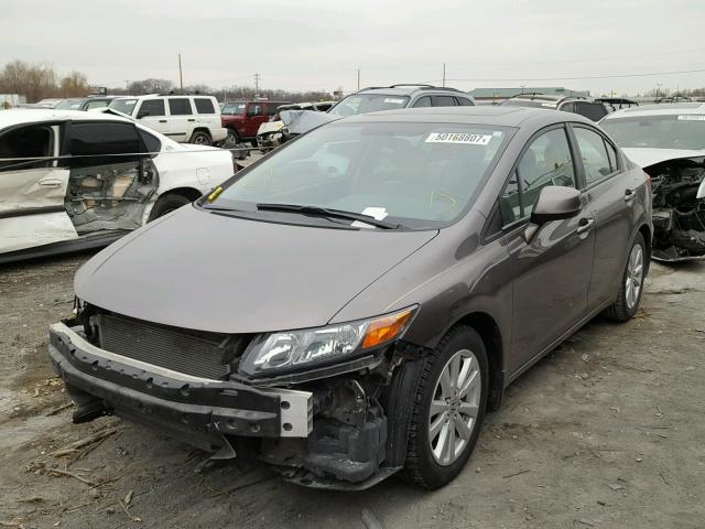 19XFB2F99CE004341 - 2012 HONDA CIVIC EXL BROWN photo 2