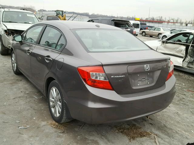 19XFB2F99CE004341 - 2012 HONDA CIVIC EXL BROWN photo 3