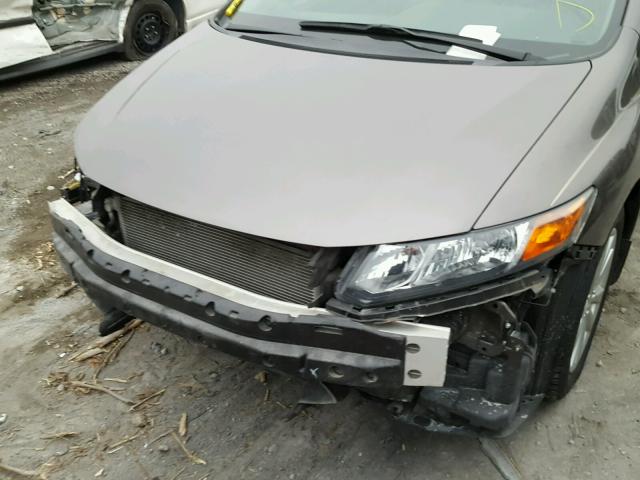 19XFB2F99CE004341 - 2012 HONDA CIVIC EXL BROWN photo 9