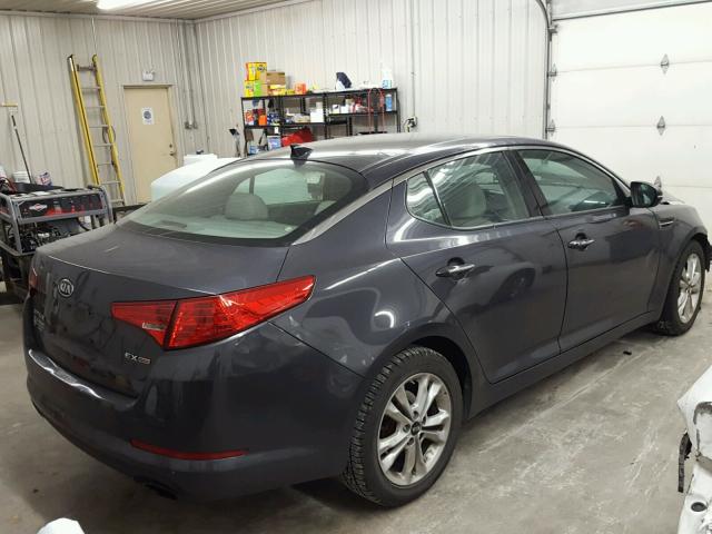 KNAGN4A71B5122016 - 2011 KIA OPTIMA EX BLACK photo 4