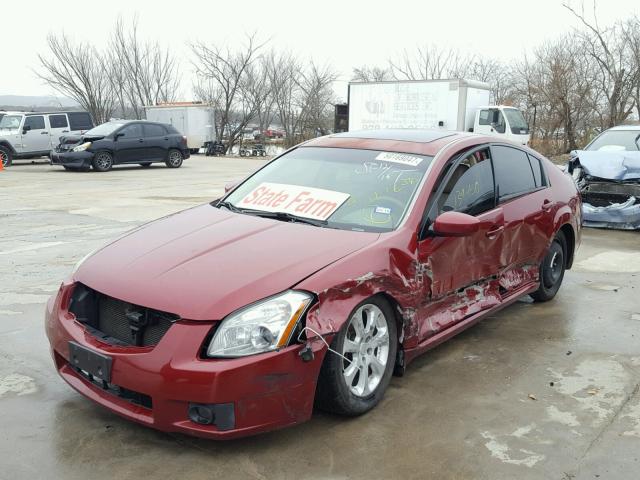 1N4BA41E17C821937 - 2007 NISSAN MAXIMA SE RED photo 2