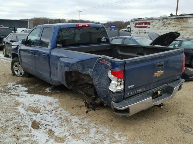 1GCVKREC5FZ217832 - 2015 CHEVROLET SILVERADO BLUE photo 3