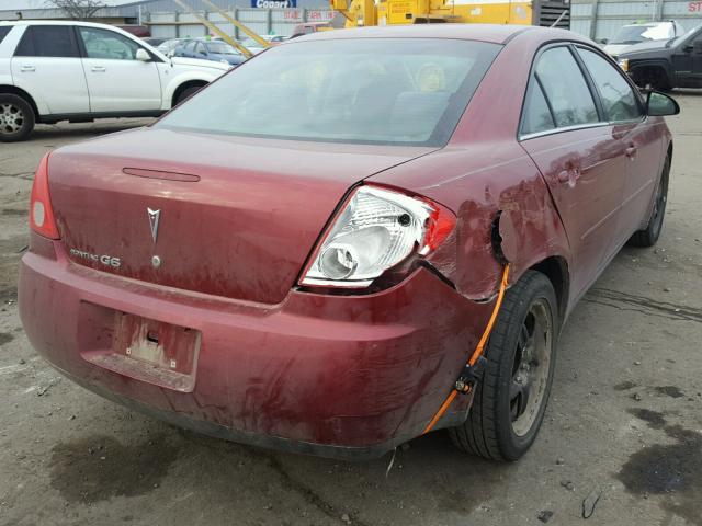 1G2ZG57B394220976 - 2009 PONTIAC G6 RED photo 4