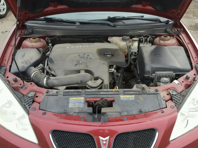 1G2ZG57B394220976 - 2009 PONTIAC G6 RED photo 7