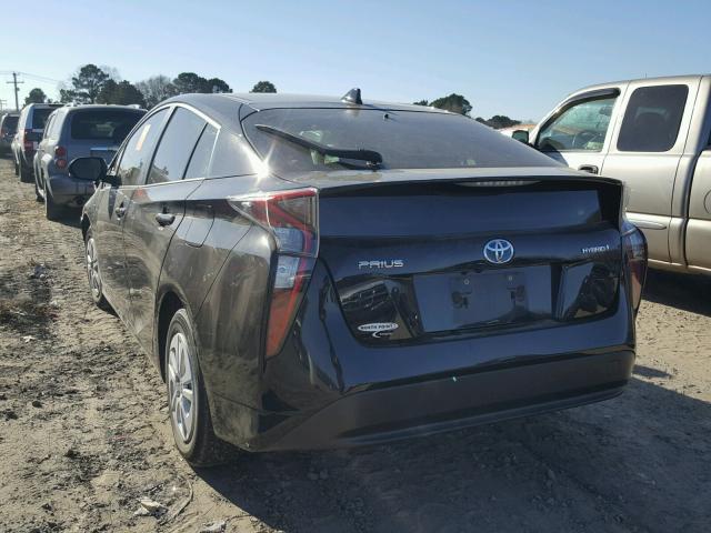 JTDKBRFU4G3011934 - 2016 TOYOTA PRIUS BLACK photo 3