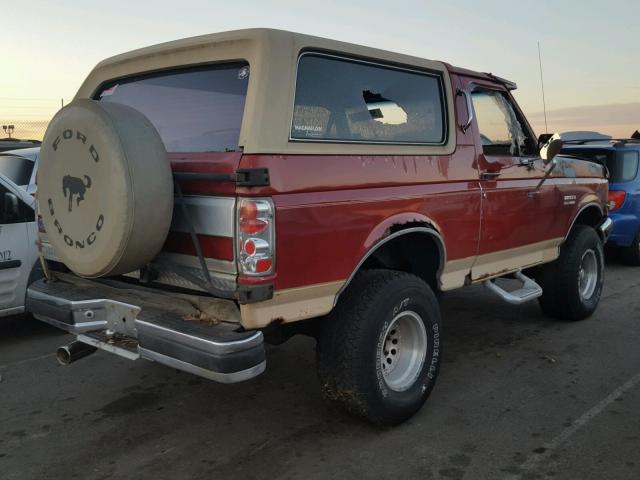 1FMEU15N0LLA06724 - 1990 FORD BRONCO U10 RED photo 4