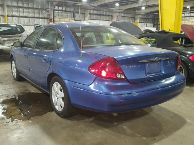 1FAFP52U93G112154 - 2003 FORD TAURUS LX BLUE photo 3