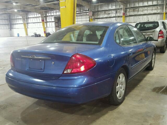 1FAFP52U93G112154 - 2003 FORD TAURUS LX BLUE photo 4