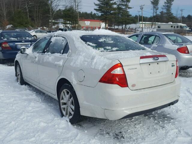 3FAHP0JA3CR262997 - 2012 FORD FUSION SEL WHITE photo 3