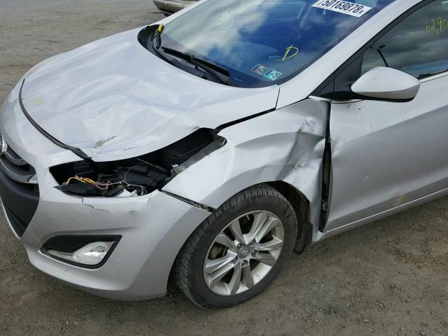 KMHD35LH1EU158754 - 2014 HYUNDAI ELANTRA GT SILVER photo 9