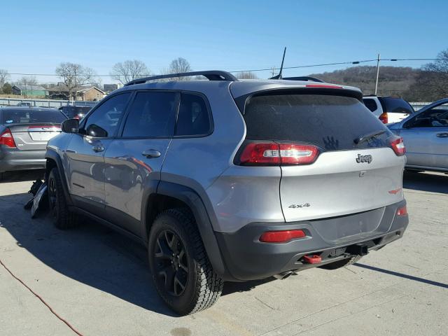 1C4PJMBS9HW622994 - 2017 JEEP CHEROKEE T SILVER photo 3