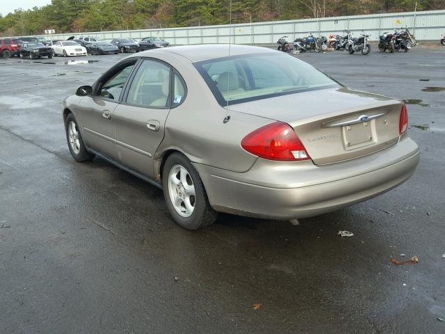 1FAFP55UX2A135715 - 2002 FORD TAURUS SES BEIGE photo 3