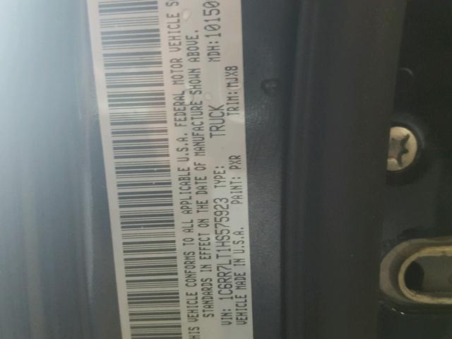 1C6RR7LT1HS575923 - 2017 RAM 1500 SLT Qara foto 10