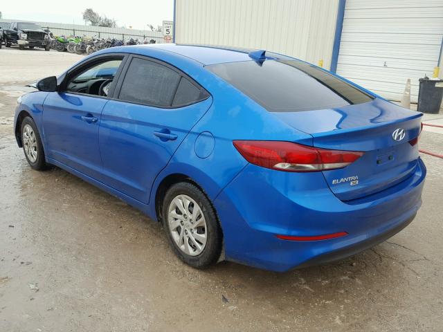 5NPD74LF0HH038086 - 2017 HYUNDAI ELANTRA SE BLUE photo 3