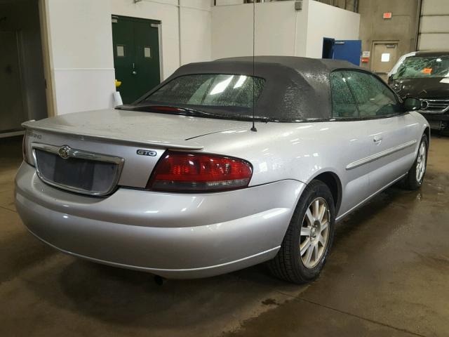 1C3EL75R24N362759 - 2004 CHRYSLER SEBRING GT SILVER photo 4