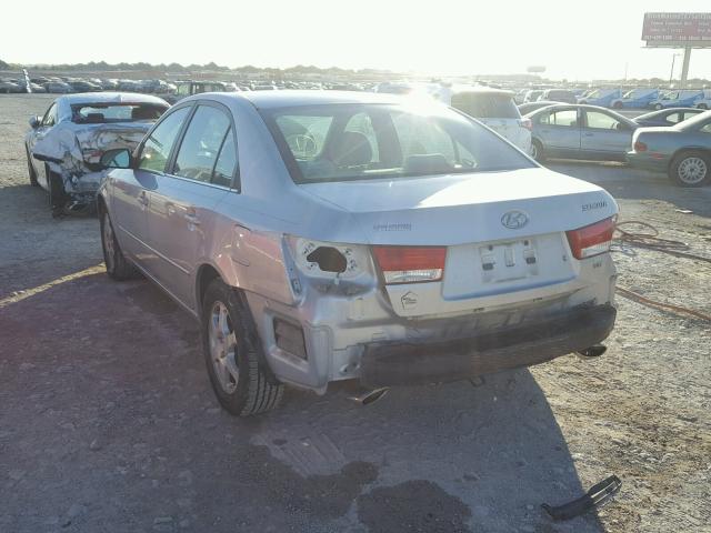 5NPEU46F16H048311 - 2006 HYUNDAI SONATA GLS SILVER photo 3