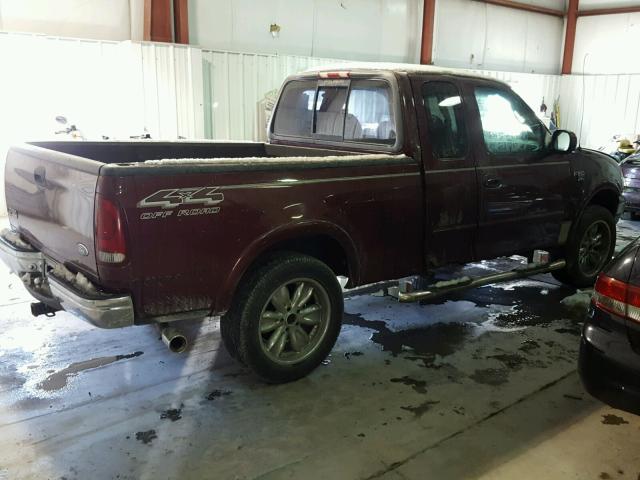 1FTRX18LXXKB50526 - 1999 FORD F150 BURGUNDY photo 4