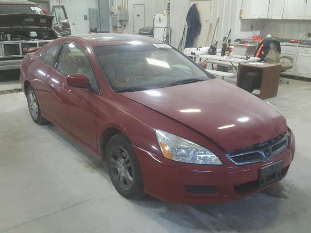 1HGCM72676A001548 - 2006 HONDA ACCORD EX RED photo 1