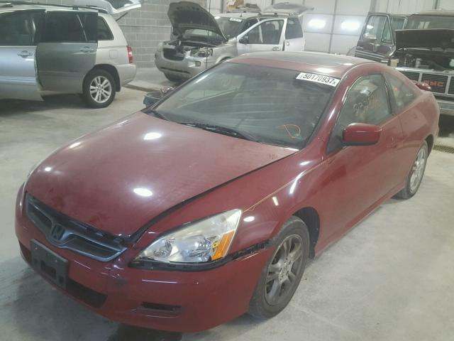 1HGCM72676A001548 - 2006 HONDA ACCORD EX RED photo 2