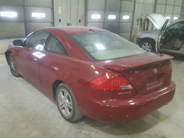 1HGCM72676A001548 - 2006 HONDA ACCORD EX RED photo 3