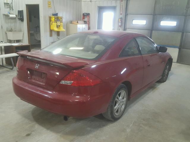 1HGCM72676A001548 - 2006 HONDA ACCORD EX RED photo 4