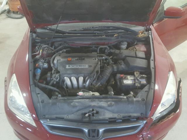1HGCM72676A001548 - 2006 HONDA ACCORD EX RED photo 7