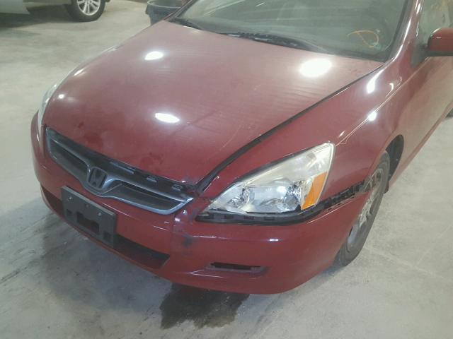 1HGCM72676A001548 - 2006 HONDA ACCORD EX RED photo 9