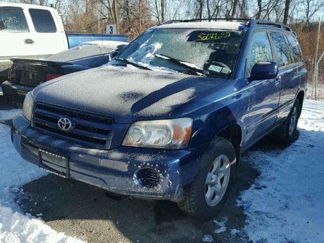 JTEHD21A640029711 - 2004 TOYOTA HIGHLANDER BLUE photo 2